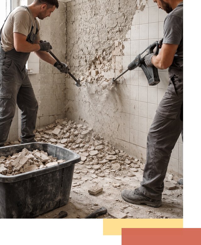 Демонтаж плитки со стен в Тольятти быстро и аккуратно