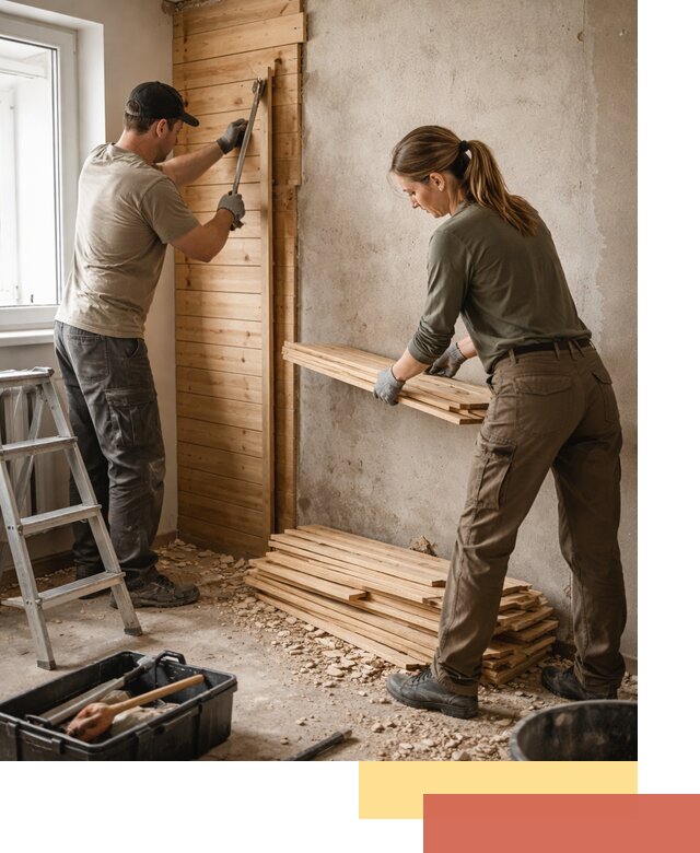 Демонтаж вагонки со стен в Тольятти — профессиональный демонтаж