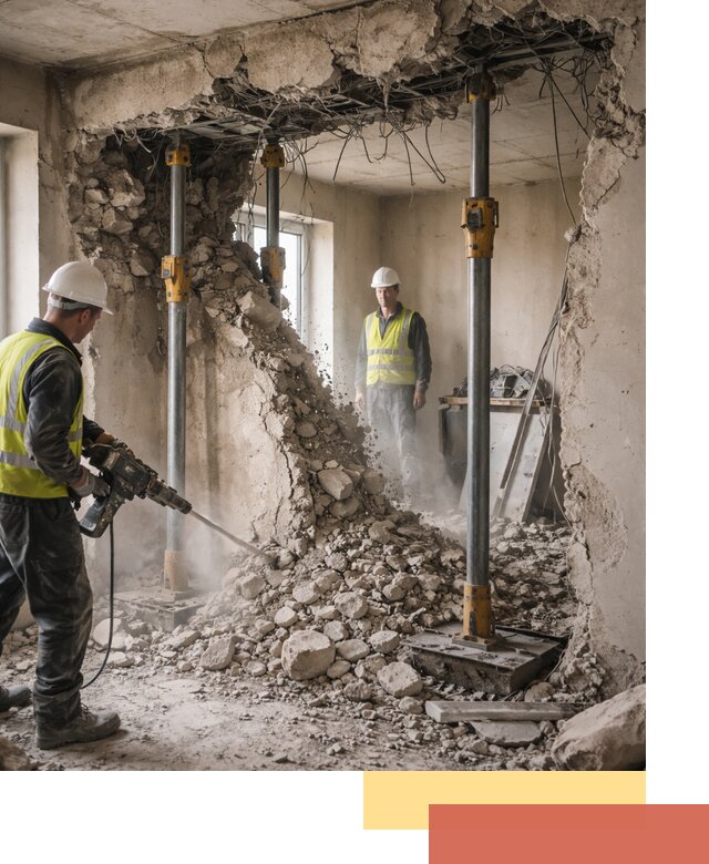 Снос несущих стен в Тольятти с гарантией безопасности и качества