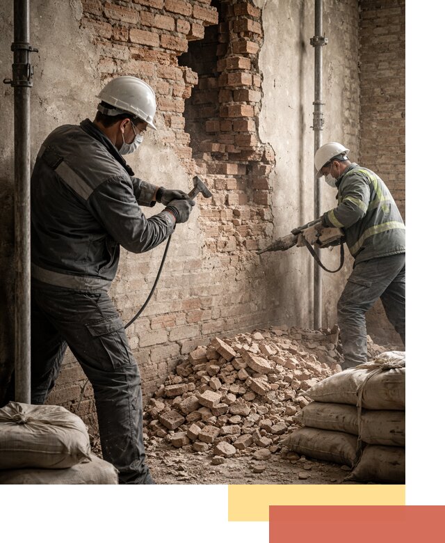 Демонтаж кирпичных стен в Тольятти быстро и безопасно