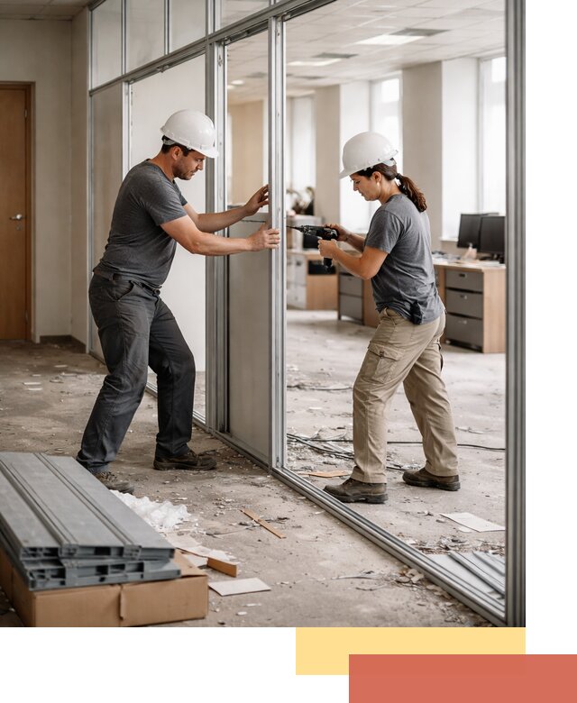 Демонтаж алюминиевых перегородок в Тольятти быстро и аккуратно