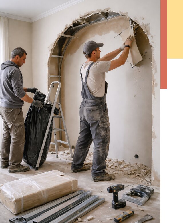 Демонтаж арки из гипсокартона в Тольятти от 3620 руб. — услуги под ключ | ОТДЕЛОЧНИК-Тля