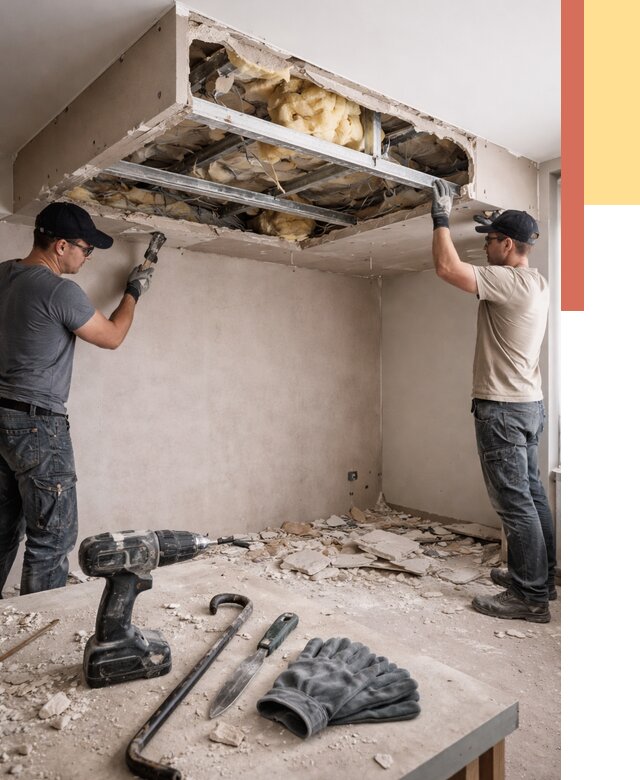 Демонтаж короба из гипсокартона в Тольятти от 1572 руб. — быстро и недорого | ОТДЕЛОЧНИК-Тля