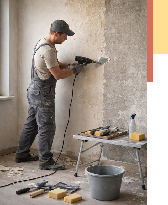 Очистка стен от клея в Тольятти от 1913 руб. — снятие и удаление клея со стен | ОТДЕЛОЧНИК-Тля