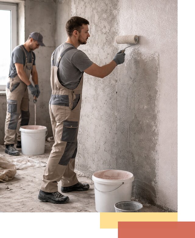 Нанесение бетоноконтакта на стены в Тольятти для последующей отделки