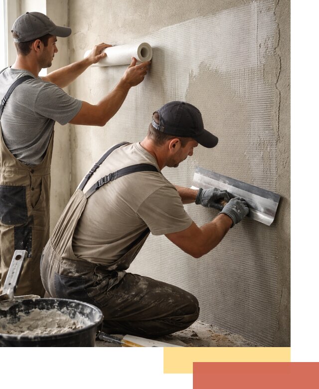 Армирование стен стеклосеткой в Тольятти для прочной отделки