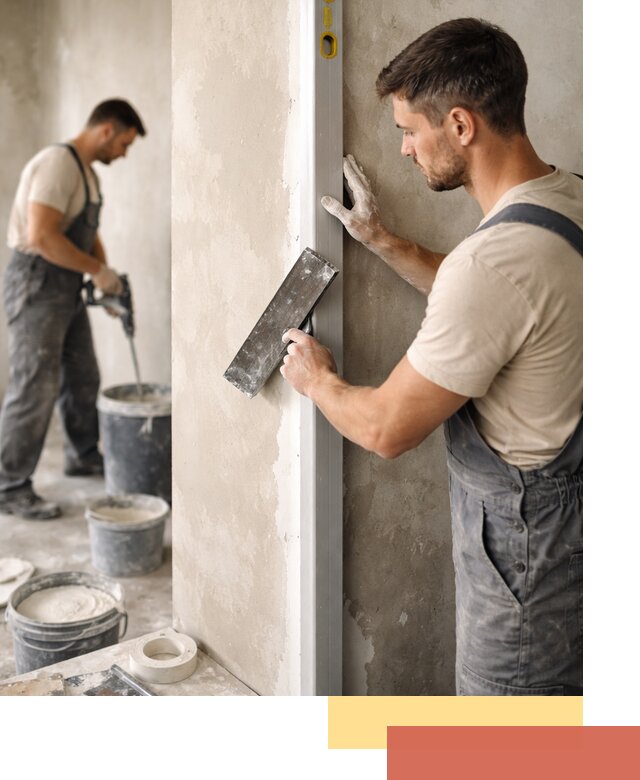 Выведение углов стен в Тольятти: монтаж и оштукатуривание