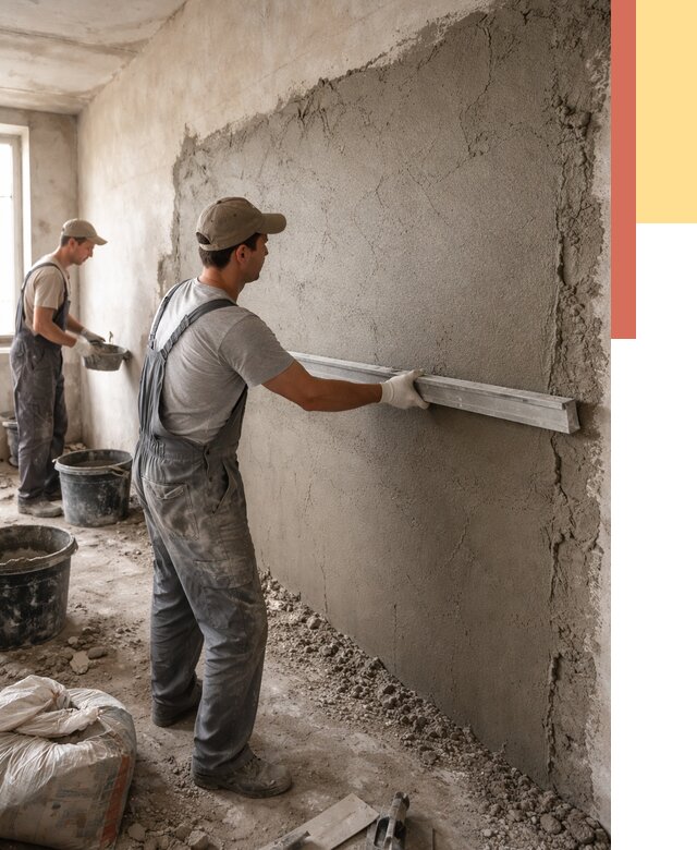 Цементная штукатурка стен в Тольятти от 4654 руб/м2 — быстро и недорого | ОТДЕЛОЧНИК-Тля