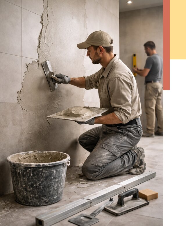 Штукатурка стен в ванной в Тольятти от 4654 руб./м² — выравнивание под ключ | ОТДЕЛОЧНИК-Тля