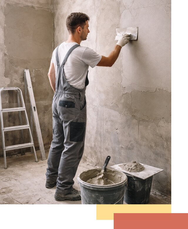 Штукатурка стен в ванной под ключ в Тольятти