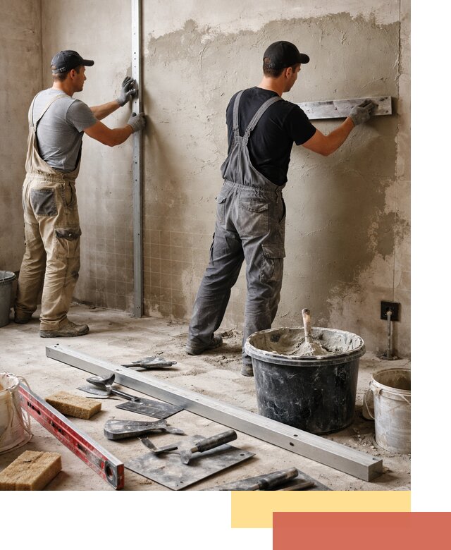 Профессиональная штукатурка стен под плитку в Тольятти