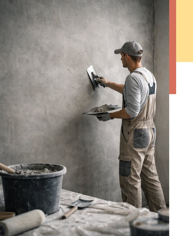 Декоративная штукатурка под бетон в Тольятти от 2586 руб./м² — нанесение под ключ | ОТДЕЛОЧНИК-Тля