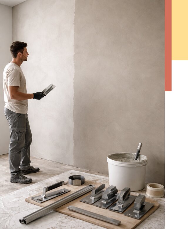 Нанесение микроцемента на стены в Тольятти от 3309 руб./м2 под ключ | ОТДЕЛОЧНИК-Тля