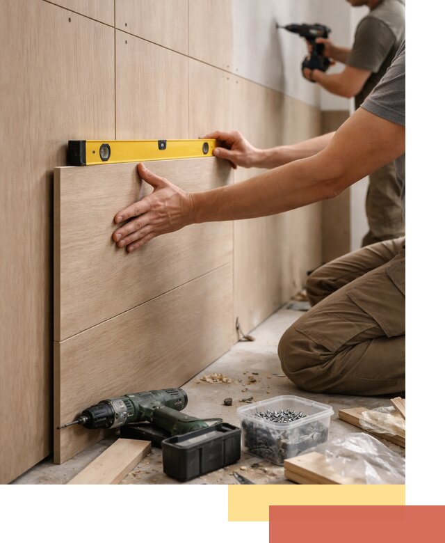 Профессиональный монтаж МДФ панелей на стены в Тольятти