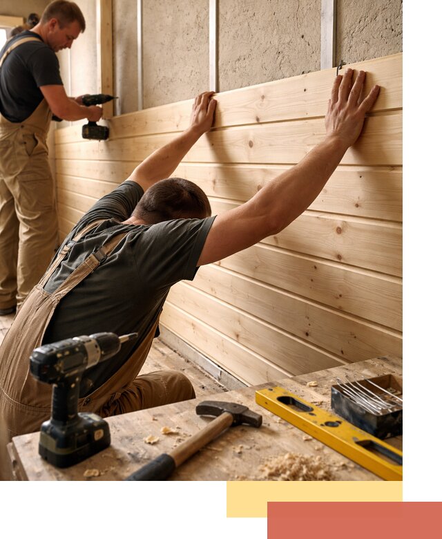 Монтаж деревянной вагонки на стены в Тольятти быстро и качественно