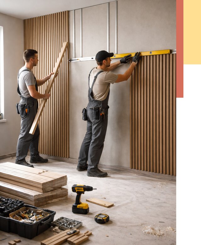 Монтаж реечных панелей на стены в Тольятти от 1241 руб. — быстро и недорого | ОТДЕЛОЧНИК-Тля