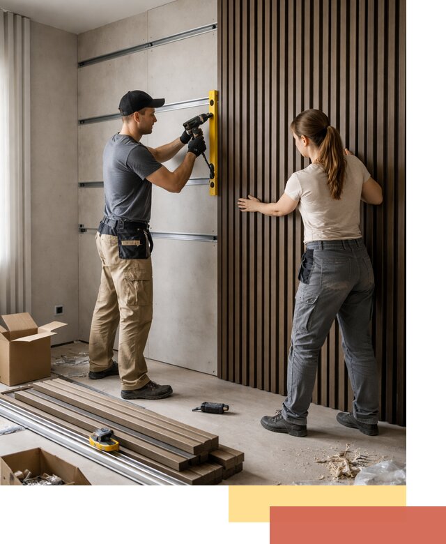 Монтаж реечных панелей на стены в Тольятти