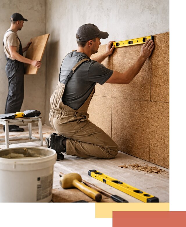 Монтаж пробковых панелей на стены в Тольятти быстро и качественно