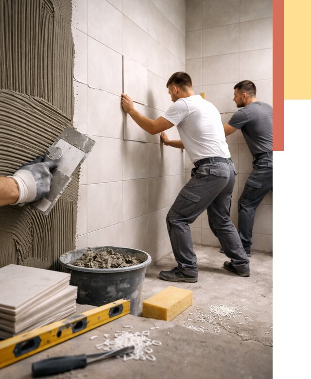 Укладка плитки на стены в Тольятти от 879 руб. — качественно и недорого | ОТДЕЛОЧНИК-Тля