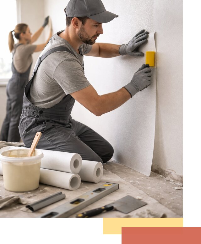 Поклейка стеклообоев профессионально в Тольятти