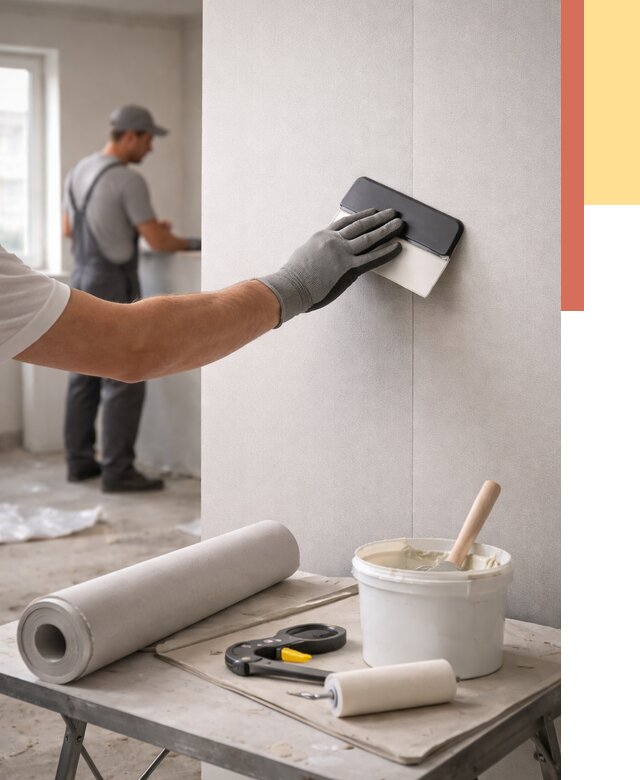 Поклейка обоев под покраску в Тольятти от 3620 руб. за м2 | ОТДЕЛОЧНИК-Тля