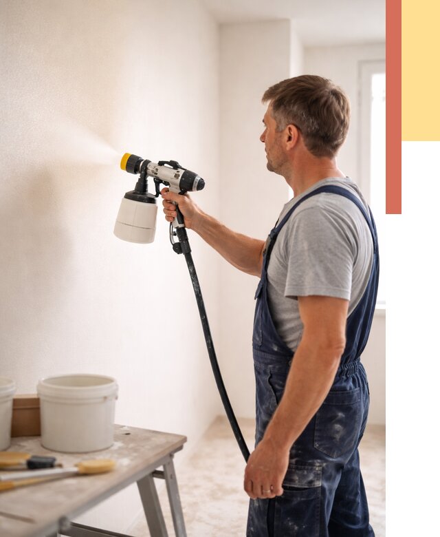 Покраска стен краскопультом в Тольятти от 7757 руб. — механизированная покраска | ОТДЕЛОЧНИК-Тля