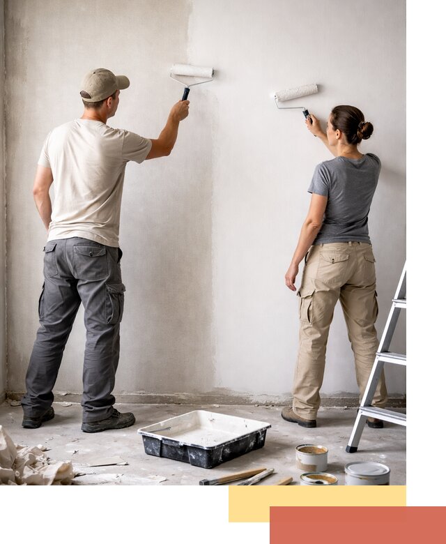 Окраска стен по стеклохолсту в Тольятти качественно и долговечно