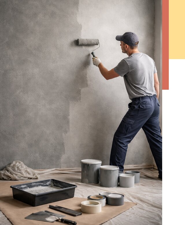 Покраска стен под бетон в Тольятти от 672 руб. за м2 — быстро и недорого | ОТДЕЛОЧНИК-Тля