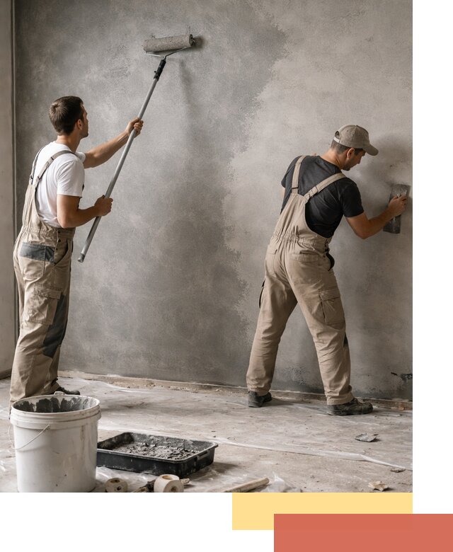 Покраска стен под бетон в Тольятти профессионально и недорого