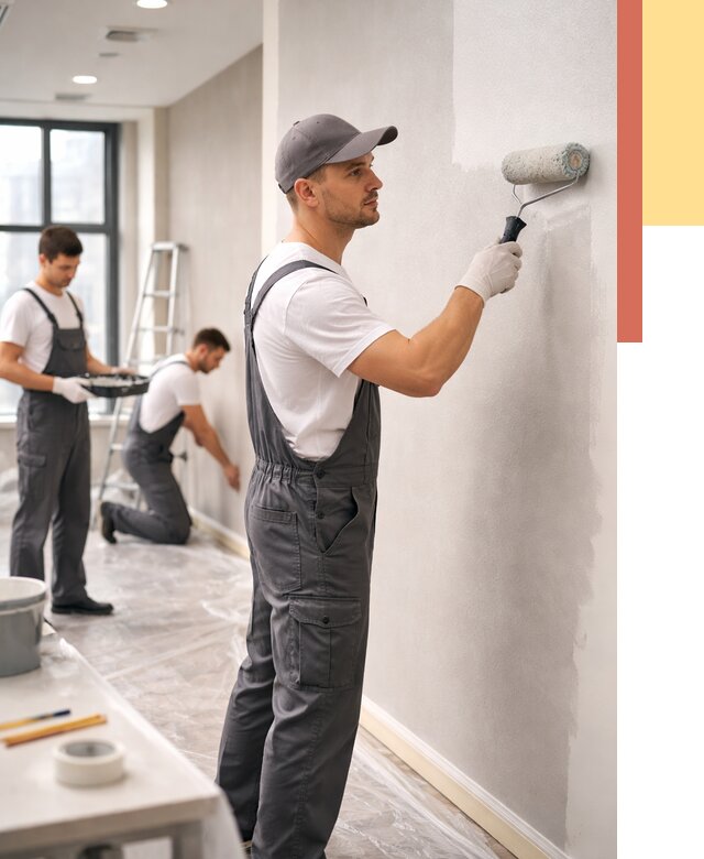 Покраска стен в офисе в Тольятти от 8791 руб. — быстро и недорого | ОТДЕЛОЧНИК-Тля