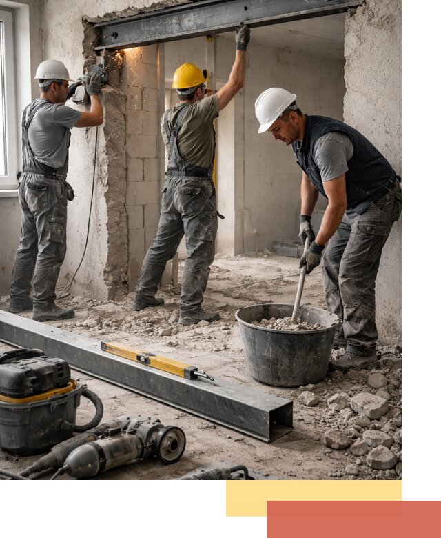 Создание проемов в стенах и несущих конструкциях в Тольятти