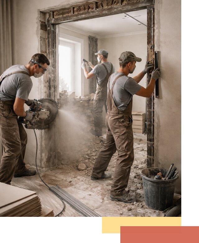 Расширение дверного проема под установку новой двери в Тольятти