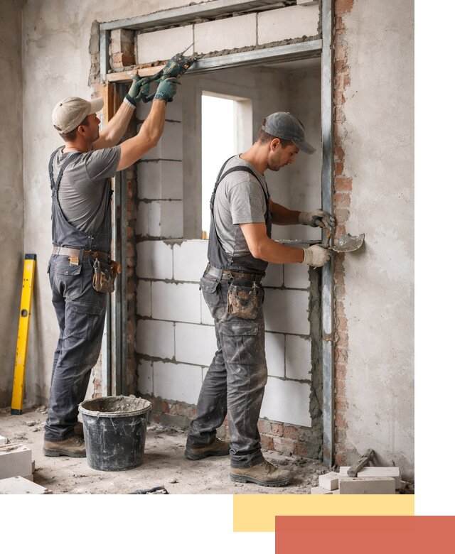 Закладка дверного проема под ключ в Тольятти: демонтаж, монтаж, отделка