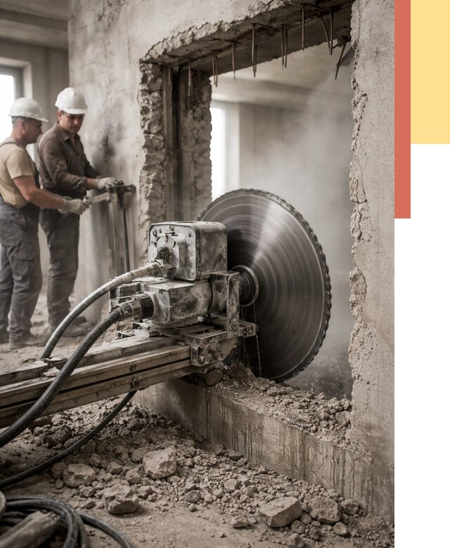 Алмазная резка проемов в Тольятти от 4654 руб. быстро и недорого | ОТДЕЛОЧНИК-Тля