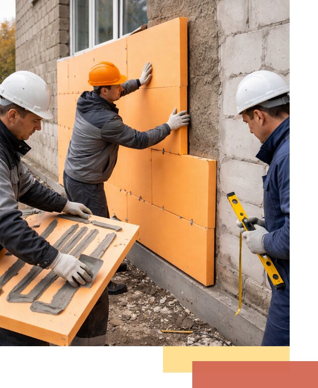 Утепление фасада пеноплексом под ключ в Тольятти