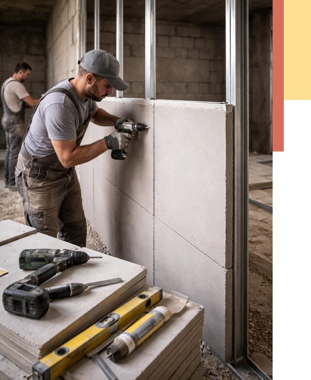 Кладка влагостойких перегородок ПГП в Тольятти от 1241 руб. под ключ | ОТДЕЛОЧНИК-Тля