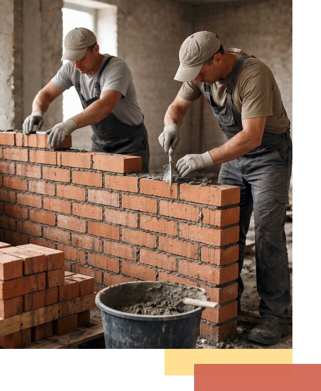 Кладка кирпичных перегородок под ключ в Тольятти