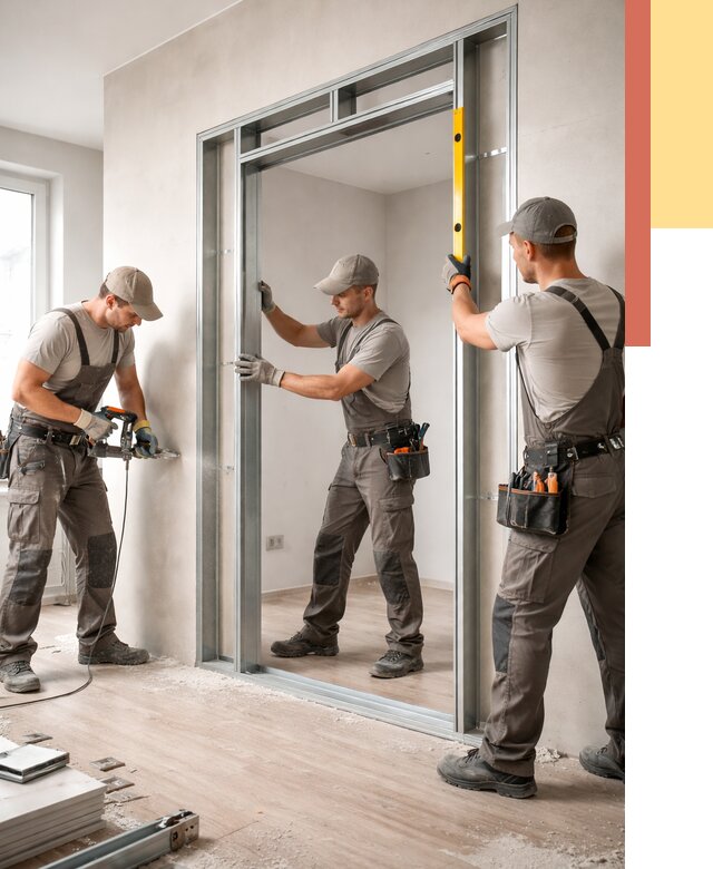 Устройство дверного проема в перегородке в Тольятти от 4654 руб. под ключ | ОТДЕЛОЧНИК-Тля