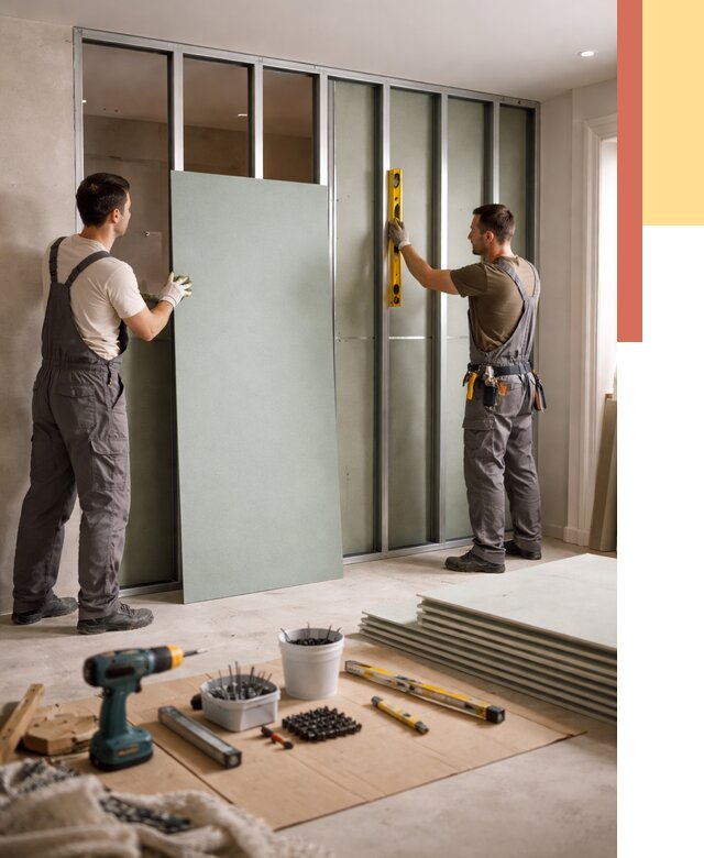 Перегородка из влагостойкого гипсокартона в Тольятти от 4964 руб. — монтаж под ключ | ОТДЕЛОЧНИК-Тля