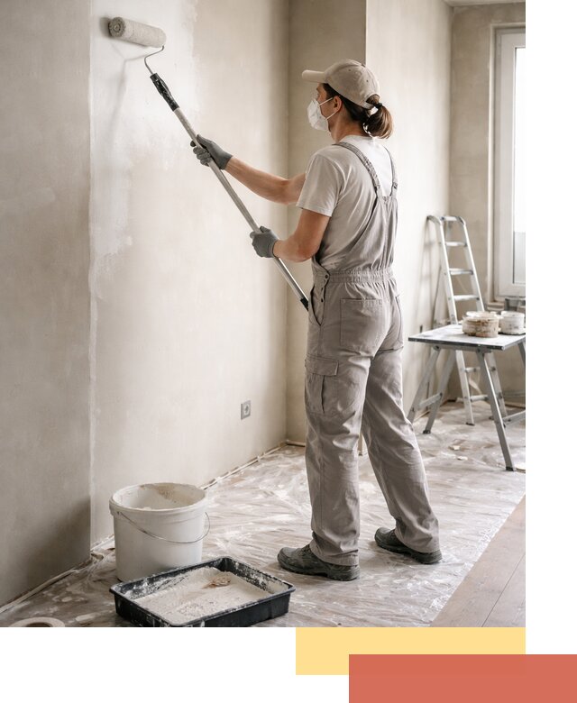 Покраска перегородок из гипсокартона в Тольятти качественно и недорого