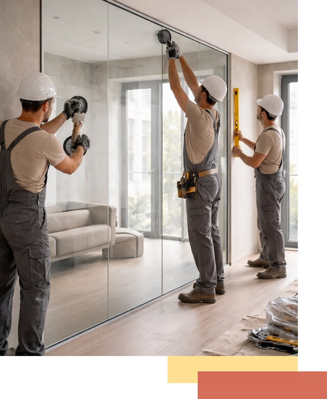 Перегородки из закаленного стекла в Тольятти для офисов и квартир