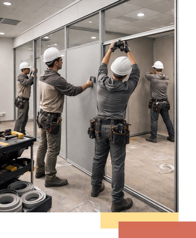 Мобильные офисные перегородки под ключ в Тольятти