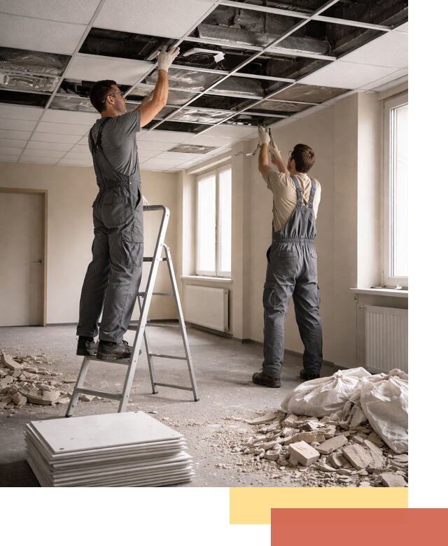 Демонтаж потолков Армстронг профессионально в Тольятти