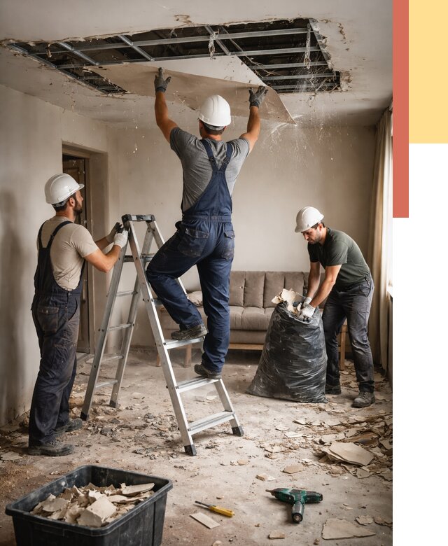 Демонтаж гипсокартонного потолка в Тольятти от 434 руб. за м2 — ОТДЕЛОЧНИК-Тля