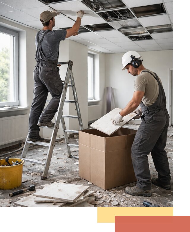 Демонтаж потолочной плитки в Тольятти быстро и аккуратно