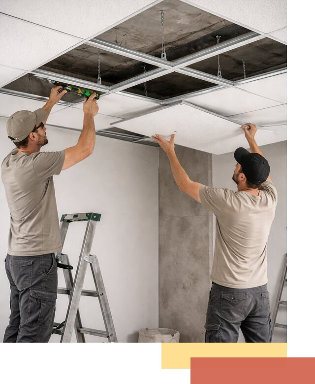 Монтаж потолка Армстронг под ключ в Тольятти