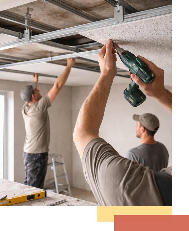 Монтаж акустического потолка в Тольятти под ключ