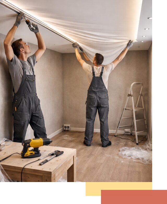 Монтаж натяжного потолка с подсветкой в Тольятти цена и сроки