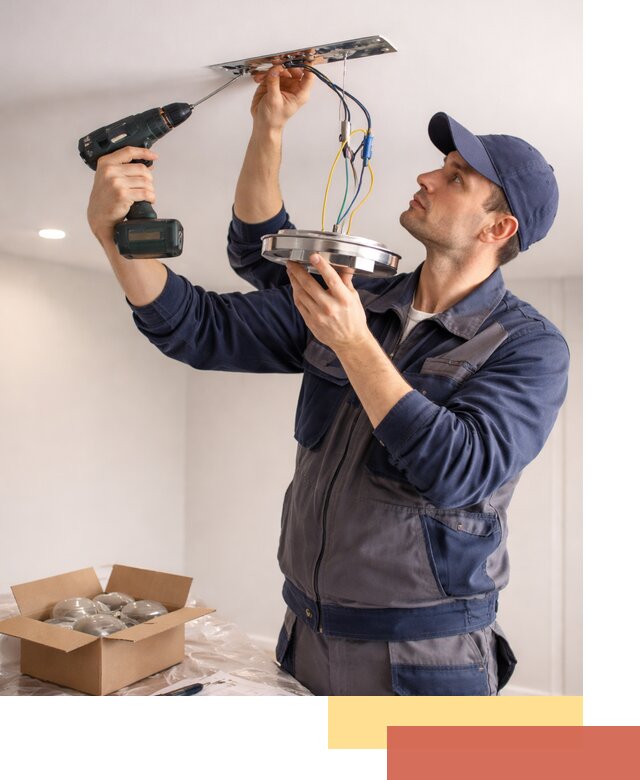 Установка люстры в натяжной потолок в Тольятти