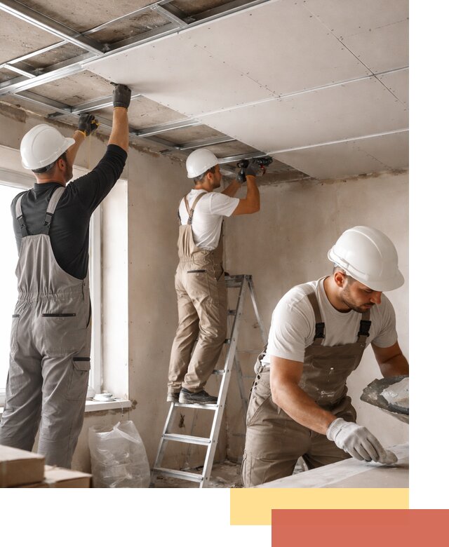 Одноуровневый потолок из гипсокартона в Тольятти — монтаж и отделка